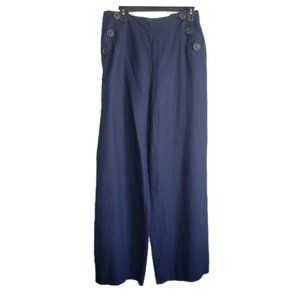 Boden Wide-Leg High Waist Navy Sailor Pants
